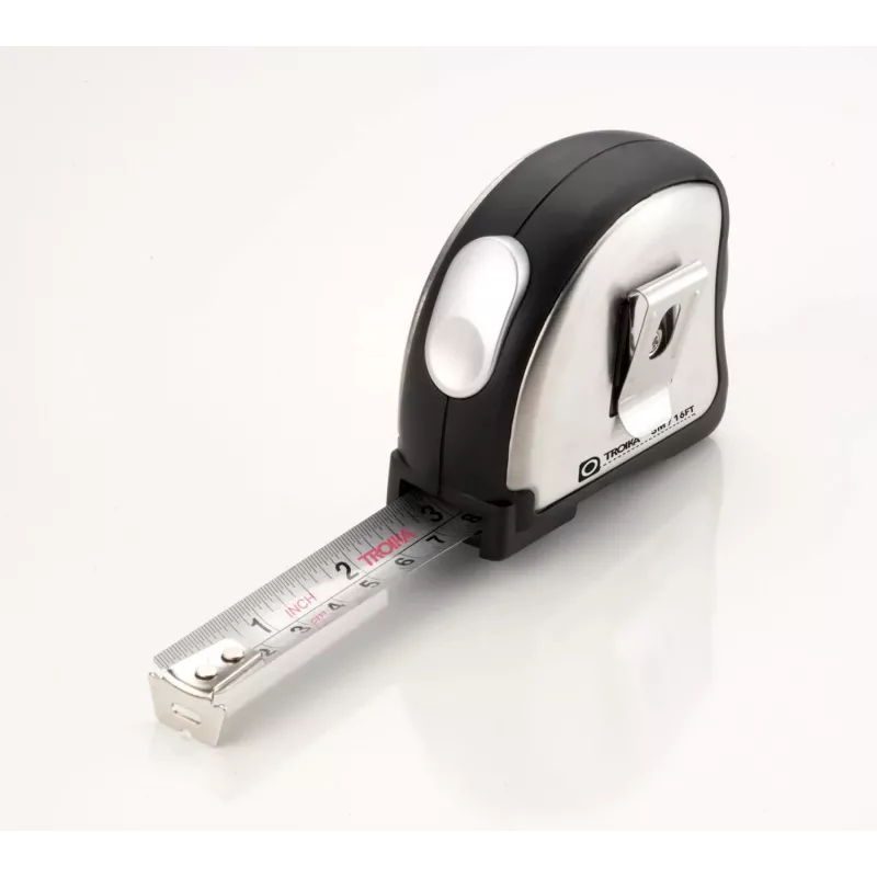 TROIKA ACCURATE Mini fita métrica retrátil 2m/6ft porta-chaves cromado