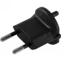 Adaptador fixo NN Suíça Tipo 11 para ficha de contorno (CEE 7/17) preto