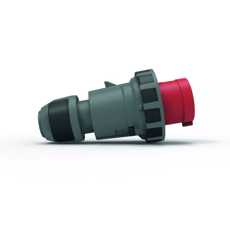 Bals Elektrotechnik ficha industrial CEE 63A 5p 400V 6h IP67 terminal de parafuso anel de baioneta vermelho