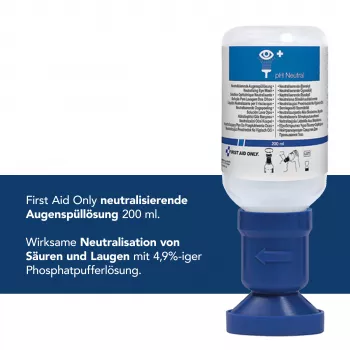 Frasco de lavagem ocular neutralizante First Aid Only pH neutro 200 ml