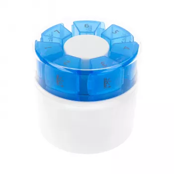 Caixa de comprimidos First Aid Only com corta-comprimidos azul branco
