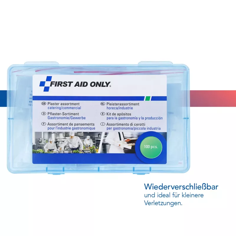 Pensos detetáveis First Aid Only P-10026 gastronomia 100 peças