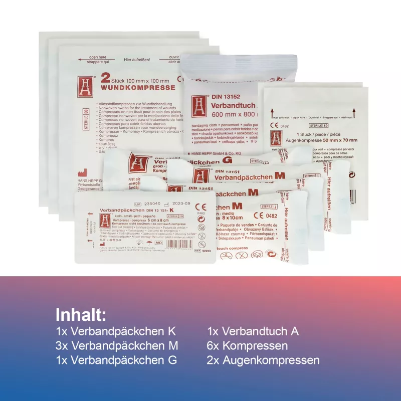 First Aid Only kit de recarga de primeiros socorros DIN 13157
