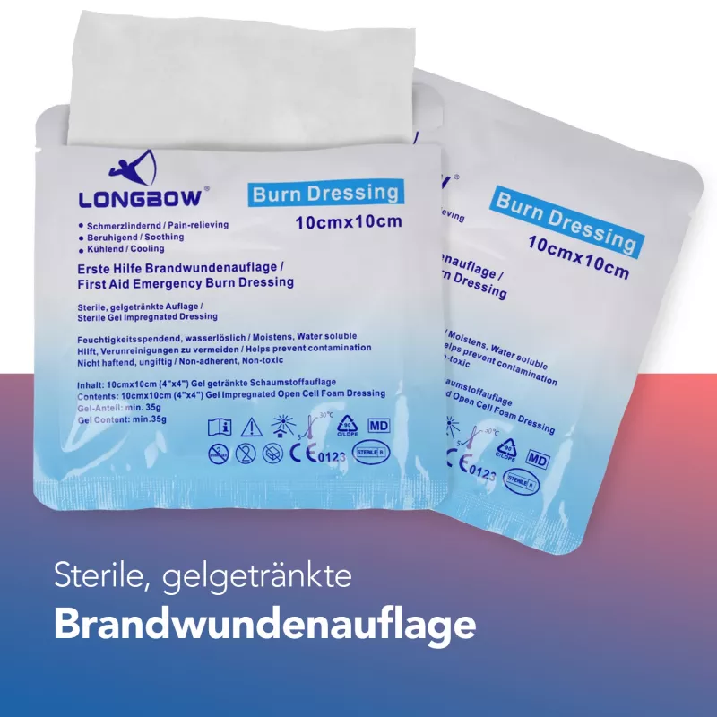 First Aid Only penso para queimaduras P-91400 00 transparente 10 unid.