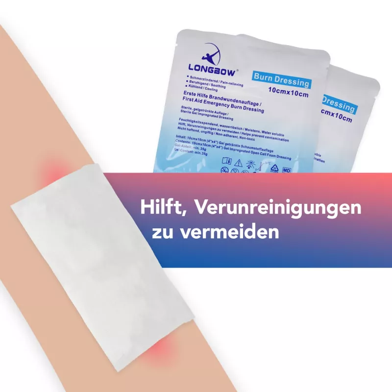 First Aid Only penso para queimaduras P-91400 00 transparente 10 unid.