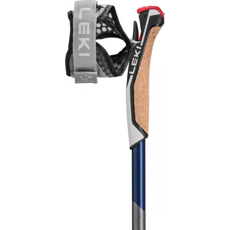 Bastão de marcha nórdica LEKI KIJE Nordic Walking Smart Flash azul 100 cm de comprimento fixo