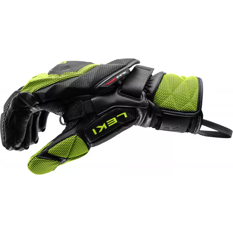 Luvas de corrida de esqui LEKI WCR Venom GS 3D 7.5 preto/branco/vermelho