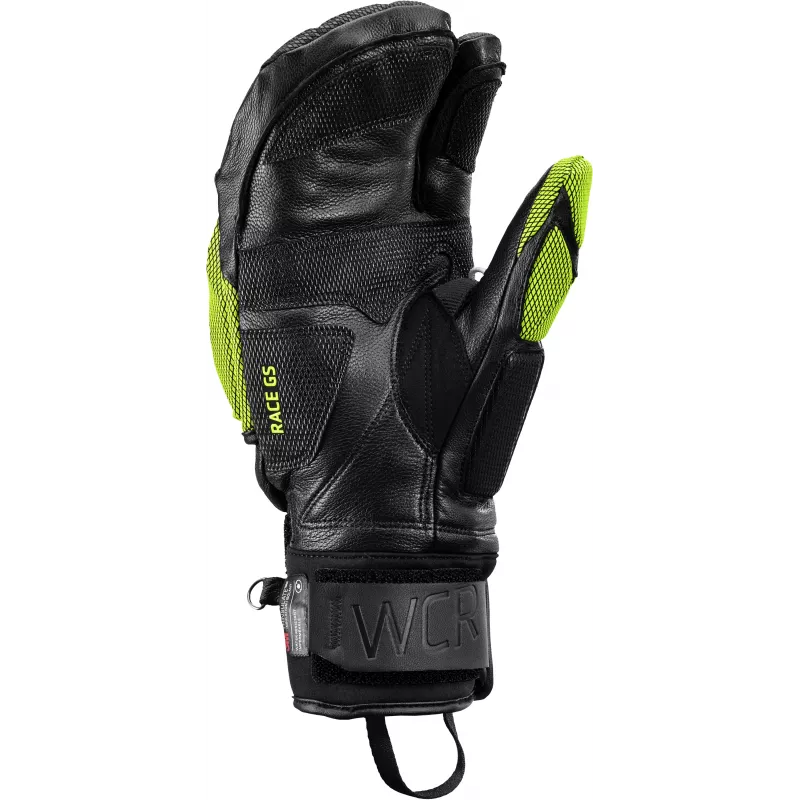 Luvas de corrida de esqui LEKI WCR Venom GS 3D Lobster 8.5 preto/limão-gelo