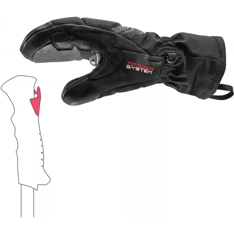 Luvas de esqui LEKI Griffin Base 3D Women Mitt tamanho 6.5 preto
