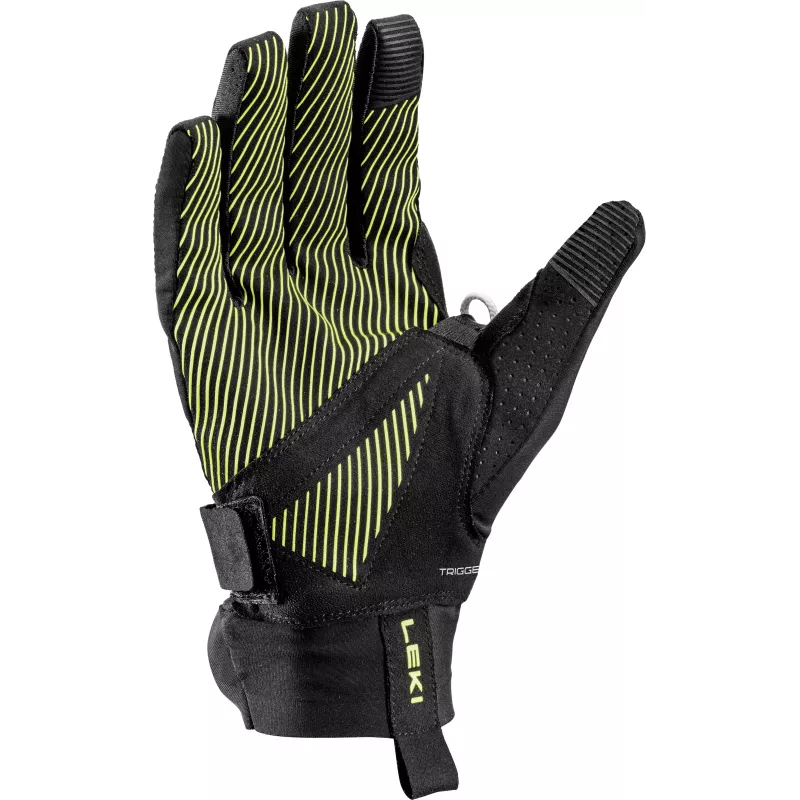Luvas de trail running LEKI Ultratrail Storm TR Preto/Amarelo/Violeta Tamanho 9.0 (L)