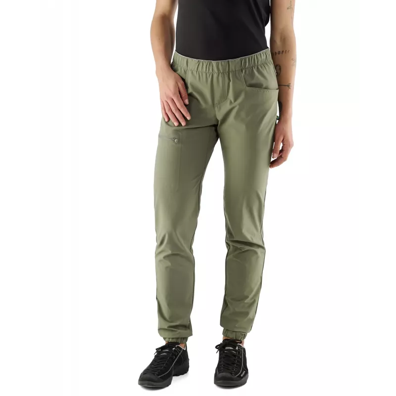 EDELRID Calças de escalada para mulher Radar Pants II Algae Green