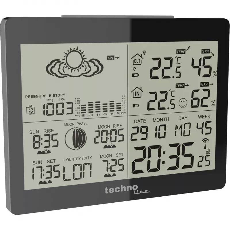 TECHNO LINE WS6760 Estação Meteorológica com Sensor Exterior