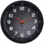 Technoline WT 8972 Relógio de Parede - Quartzo - Analógico - Mostrador Branco - Moldura Preta - 25,5 cm