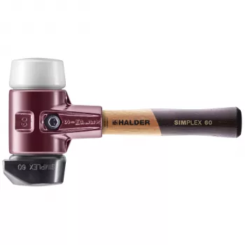 HALDER SIMPLEX Martelo de borracha macia 60 mm Borracha / Superplástico