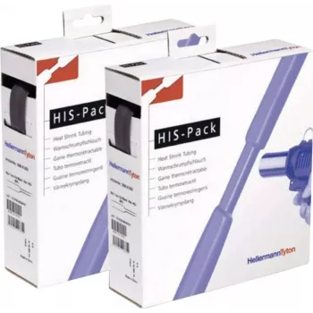 HellermannTyton 300-30320 Tubo termorretrátil - poliolefina - preto - DI 3,0 mm - rolo de 100 m