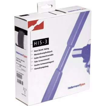 HellermannTyton HIS-3 Tubo termorretrátil caixa dispensadora 3:1 6mm/2mm 5m preto (308-30600)