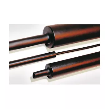 HellermannTyton Tubo termorretrátil de poliolefina, reticulado por radiação, 12/3 mm, preto, 1 m (TREDUX-MA47-12/3 PO-X BK 6)
