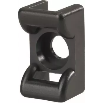 HellermannTyton KR6G5-PA66-BK (100) Base de fixação aparafusável para abraçadeiras, preto, 100 unid.