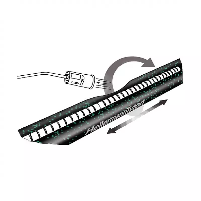 HellermannTyton 450-20001 Tubo termorretrátil - preto - 50 cm - 43 mm - 10 mm - 1 unid.