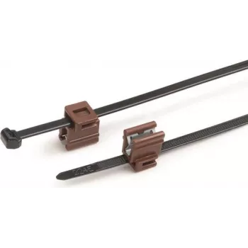 HellermannTyton T50ROSEC4B Abraçadeira de cabos com clip de borda, 156-01153