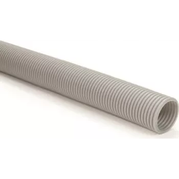 HellermannTyton IWS29-PE-GY Tubo ondulado flexível, PE, cinzento, 29,3 mm DE, 25 m