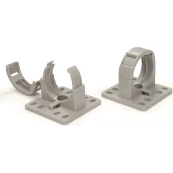 HellermannTyton CTCC-IWS17-MB43-PA66/6HIRHS-GY Suporte para tubo ondulado, base adesiva, 17 mm, cinzento
