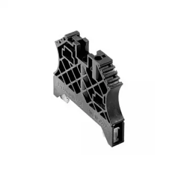 Cantoneira terminal Weidmüller WEW 35/2 SW, preta, calha DIN TS 35, poliamida 66