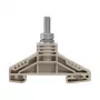 Borne de ligação Weidmüller WF 6 35 mm², ligação por perno, 125 A, 1000 V, bege escuro