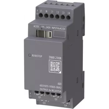 Siemens LOGO! DM8 6ED1055-1FB00-0BA3 módulo de expansão digital 4DI/4DO relés 115-230V AC/DC