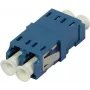 SYNERGY21 adaptador de fibra ótica LC-LC monomodo duplex, sem flange, azul, PVC, manga cerâmica