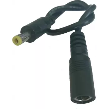 ALLNET cabo adaptador de alimentação DC 5,5x2,1mm fêmea para 4,75x1,7mm macho, 15cm, preto