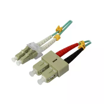 SYNERGY21 S216761 cabo de patch de fibra ótica 15 m OM3 LC-SC duplex turquesa