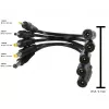 ALLNET fonte de alimentação de substituição com adaptador de conector fêmea para conector macho 2,1mm para 0,7mm