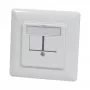 Synergy 21 Suporte de módulo Keystone caixa de encastrar para 2x módulo TP branco puro 180°