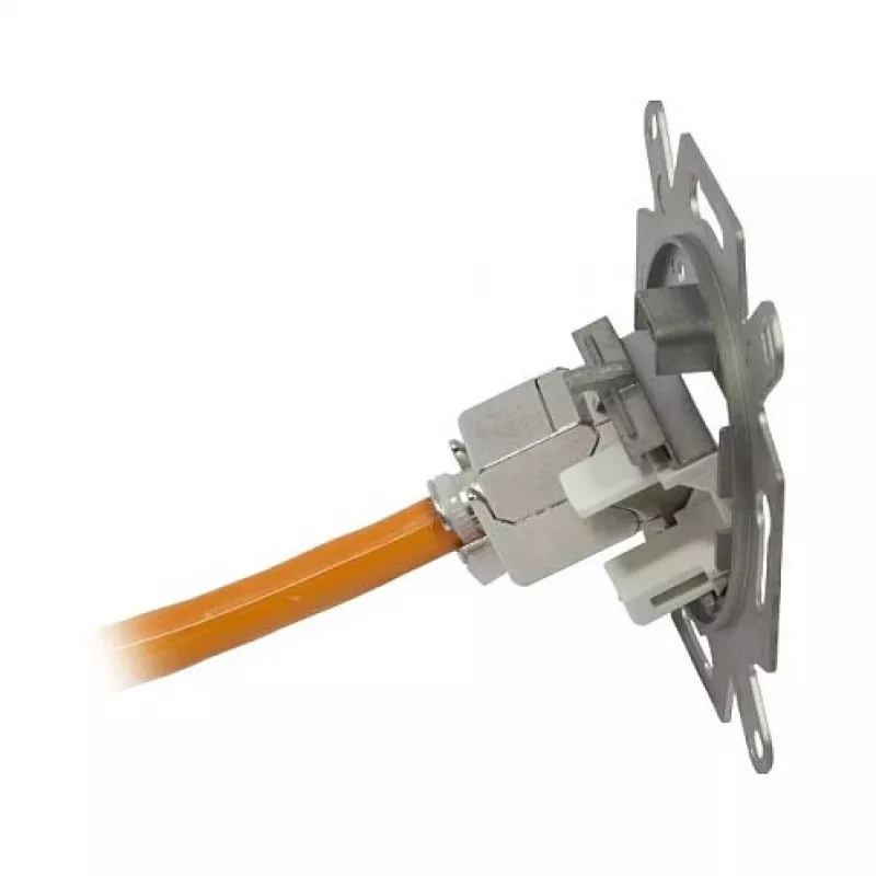 Synergy 21 Suporte de módulo Keystone caixa de encastrar para 2x módulo TP branco puro 180°