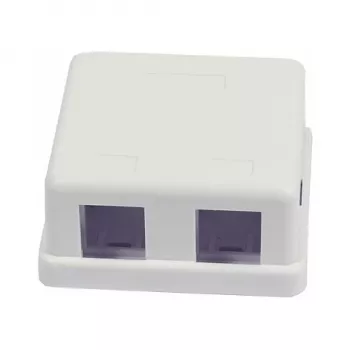 Synergy 21 Caixa de módulo Keystone de superfície para 2x módulo TP branco puro