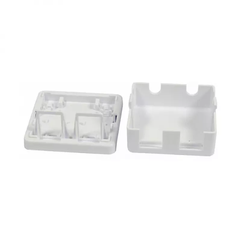 Synergy 21 Caixa de módulo Keystone de superfície para 2x módulo TP branco puro