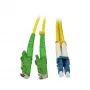 SYNERGY21 Cabo de ligação de fibra ótica 2m LSH (E2000 APC) para LC Duplex OS2 G.657.A2 9/125µm LSZH amarelo