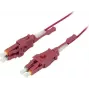 SYNERGY21 Cabo de ligação de fibra ótica 15m LC-LC Duplex OM4 Uniboot Push/Pull rotativo 2mm - Fibra Multimodo (S215558)