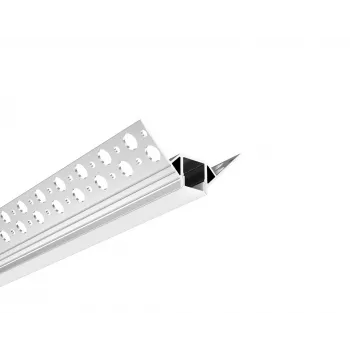SYNERGY21 Perfil em U LED 200cm ALU070-R Perfil de Canto para Pladur