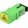 Synergy 21 Acoplador de fibra ótica SC/APC, monomodo, simplex, ferrula cerâmica, PVC, sem flange, com obturador de proteção laser (S215677)
