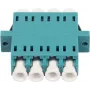 SYNERGY21 Acoplador de fibra ótica LC fêmea para LC fêmea multimodo OM3 50/125µm quad aqua PVC