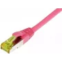 Cabo patch RJ45 SYNERGY21, CAT6A 500MHz, 10m, magenta, S/FTP, TPE/LSZH (Ultraflex), AWG26, com cabo bruto CAT7
