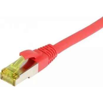 Cabo patch RJ45 SYNERGY21, CAT6A 500MHz, 5m, vermelho, S/FTP, TPE/LSZH (Ultraflex), AWG26, com cabo bruto Cat.7