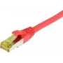 Cabo patch RJ45 SYNERGY21, CAT6A 500MHz, 5m, vermelho, S/FTP, TPE/LSZH (Ultraflex), AWG26, com cabo bruto Cat.7