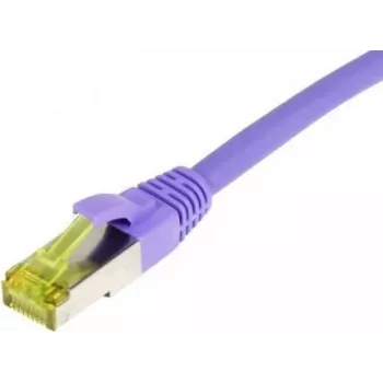 Cabo patch RJ45 SYNERGY21, CAT6A 500MHz, 30m, roxo, S/FTP, TPE/LSZH (Ultraflex), AWG26, com cabo bruto Cat.7