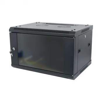 ALLNET série SMA caixa de parede 19 polegadas 6U 1 peça 450mm de profundidade preto Flat Pack