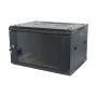 ALLNET série SMA caixa de parede 19 polegadas 6U 1 peça 450mm de profundidade preto Flat Pack