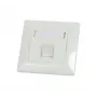 Synergy 21 suporte de módulo Keystone tampa de encastrar para 1x módulo TP, branco puro, moldura exterior quadrada (S216322V2)