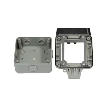 Synergy 21 caixa de módulo Keystone de sobrepor IP66 com argola para cadeado, cinzento claro (RAL 7035) - S216381